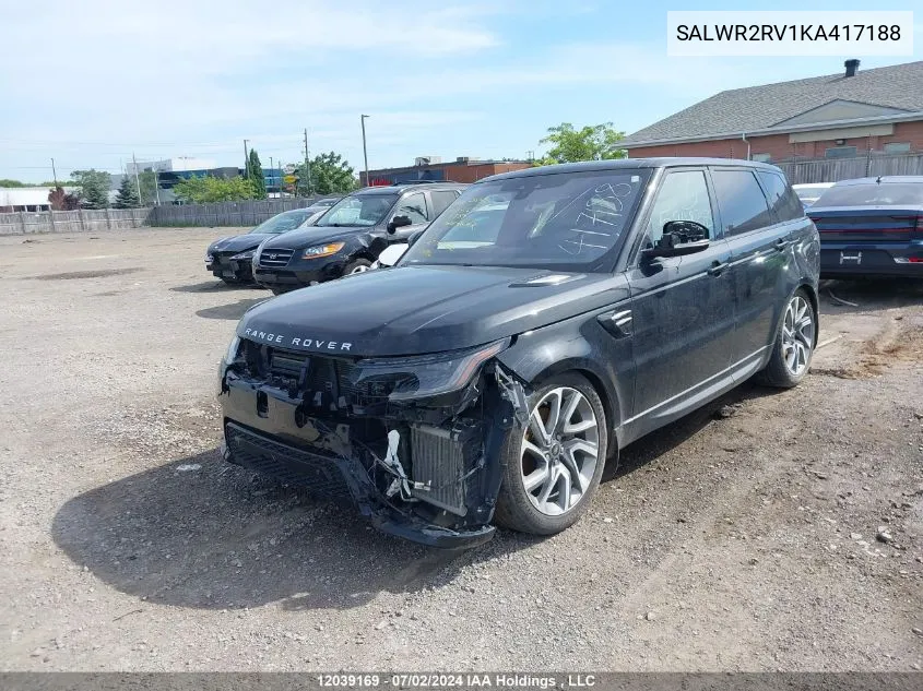 SALWR2RV1KA417188 2019 Land Rover Range Rover Sport