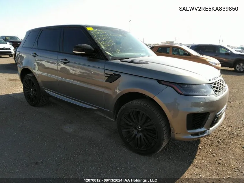 SALWV2RE5KA839850 2019 Land Rover Range Rover Sport