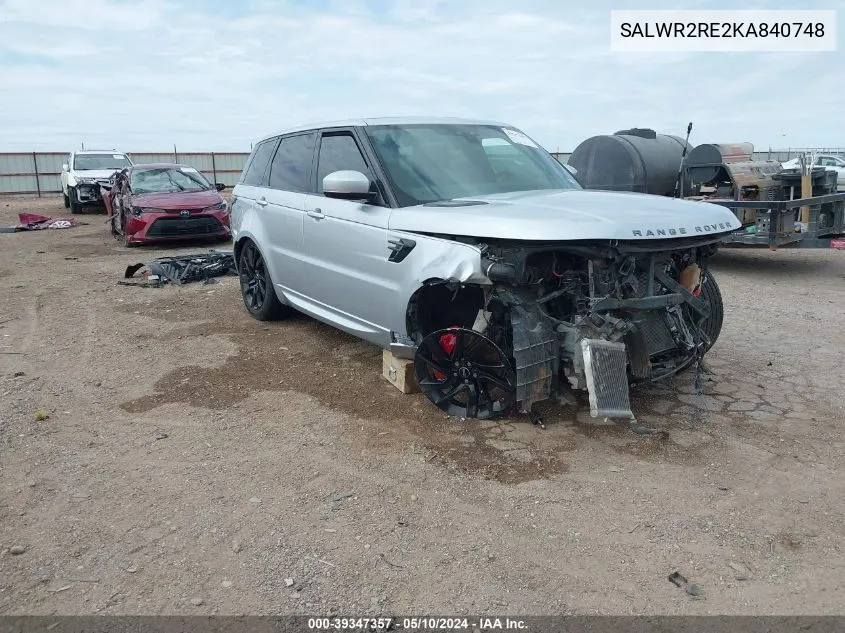 SALWR2RE2KA840748 2019 Land Rover Range Rover Sport Supercharged Dynamic