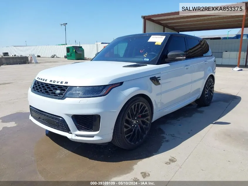 2019 Land Rover Range Rover Sport Supercharged Dynamic VIN: SALWR2REXKA853375 Lot: 39389109