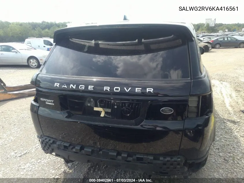 SALWG2RV6KA416561 2019 Land Rover Range Rover Sport Se