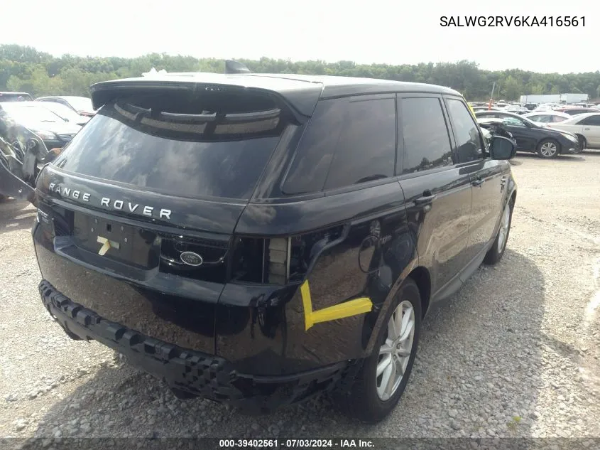 2019 Land Rover Range Rover Sport Se VIN: SALWG2RV6KA416561 Lot: 39402561