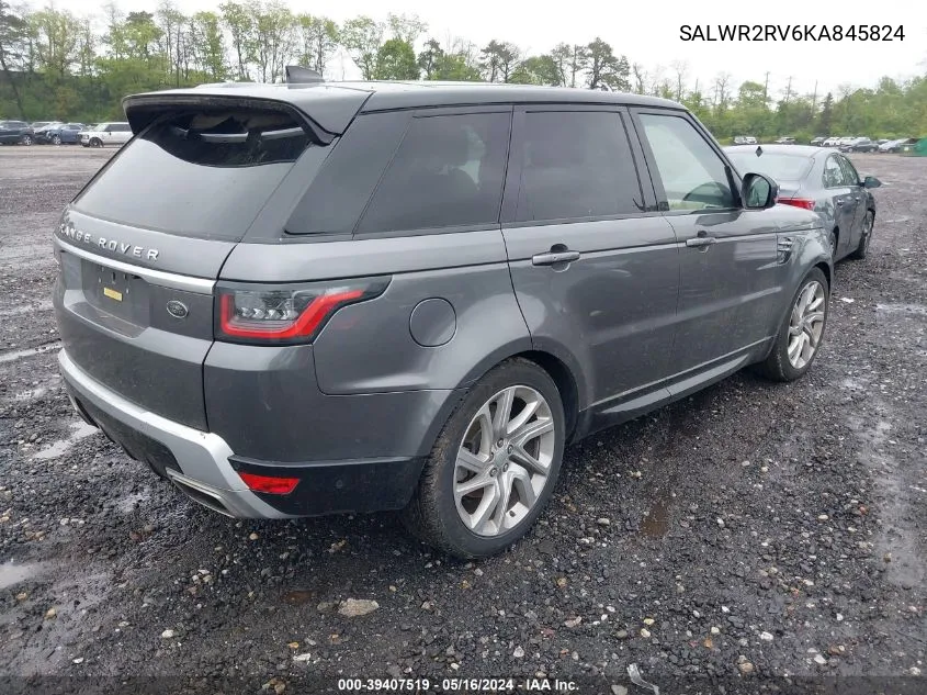 2019 Land Rover Range Rover Sport Hse VIN: SALWR2RV6KA845824 Lot: 39407519