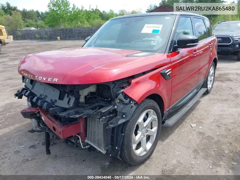 SALWR2RU2KA865480 2019 Land Rover Range Rover Sport Hse Mhev