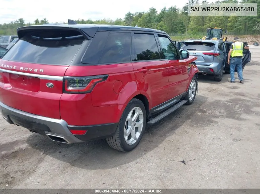 SALWR2RU2KA865480 2019 Land Rover Range Rover Sport Hse Mhev