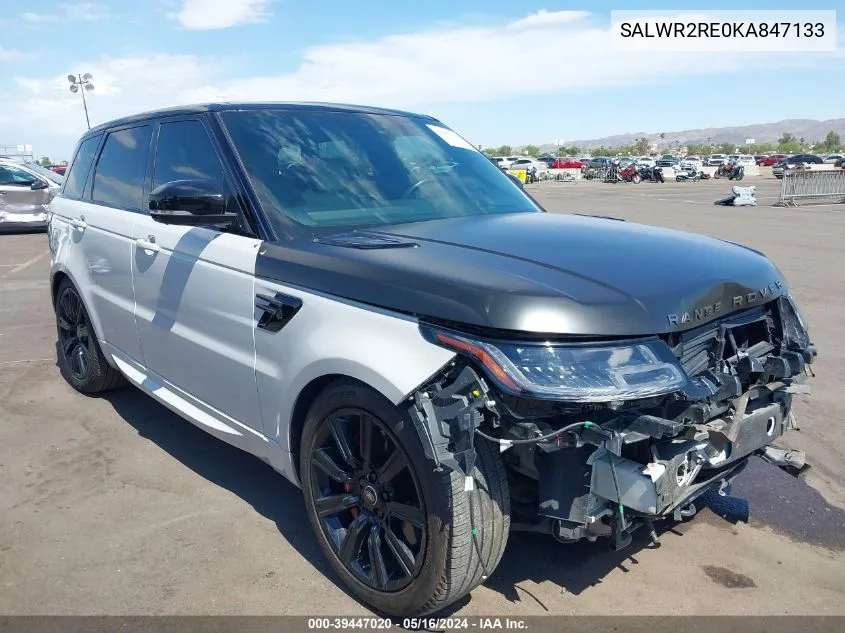 2019 Land Rover Range Rover Sport Supercharged Dynamic VIN: SALWR2RE0KA847133 Lot: 39447020