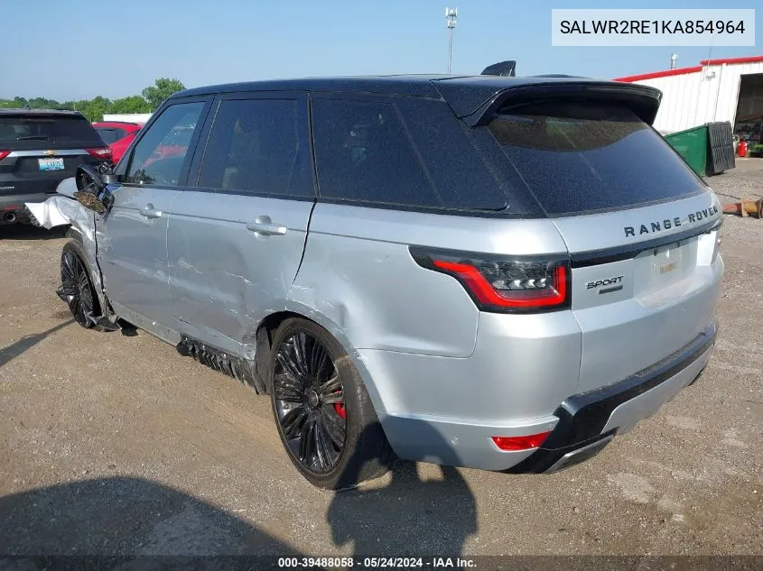 2019 Land Rover Range Rover Sport Supercharged Dynamic VIN: SALWR2RE1KA854964 Lot: 39488058