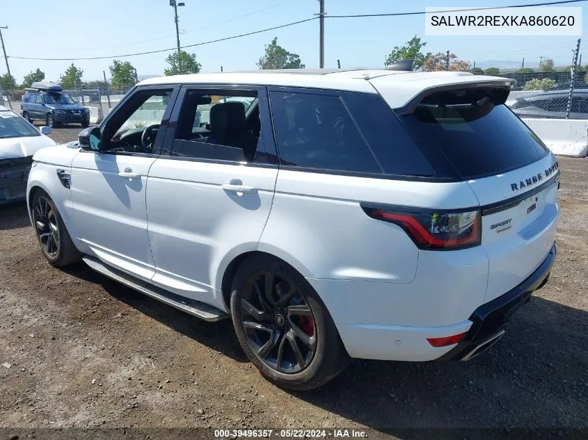 2019 Land Rover Range Rover Sport Supercharged Dynamic VIN: SALWR2REXKA860620 Lot: 39496357