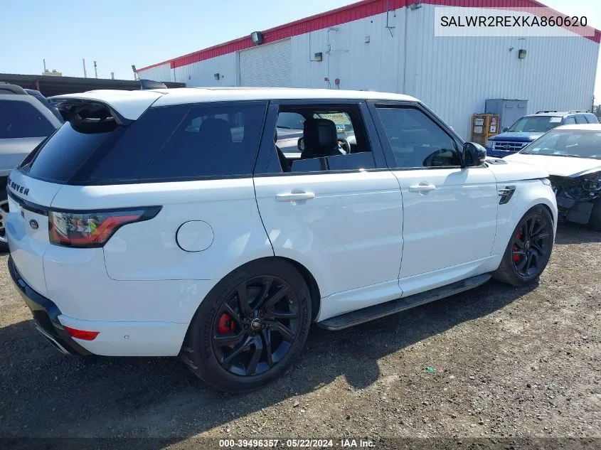 2019 Land Rover Range Rover Sport Supercharged Dynamic VIN: SALWR2REXKA860620 Lot: 39496357