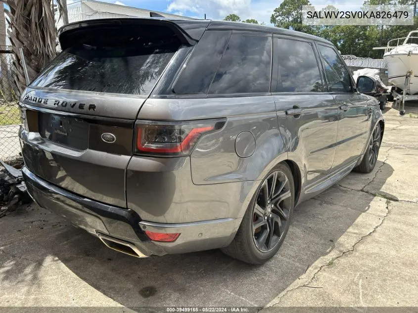 2019 Land Rover Range Rover Sport VIN: SALWV2SV0KA826479 Lot: 39499165