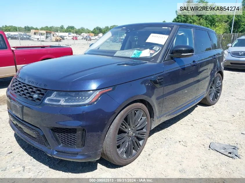 2019 Land Rover Range Rover Sport Supercharged Dynamic VIN: SALWR2RE9KA854274 Lot: 39552513