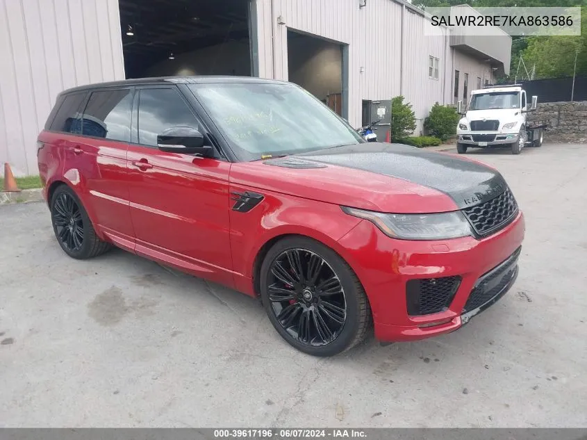 2019 Land Rover Range Rover Sport Supercharged Dynamic VIN: SALWR2RE7KA863586 Lot: 39617196