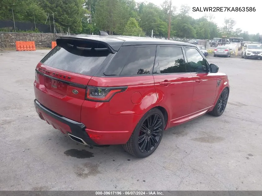 SALWR2RE7KA863586 2019 Land Rover Range Rover Sport Supercharged Dynamic