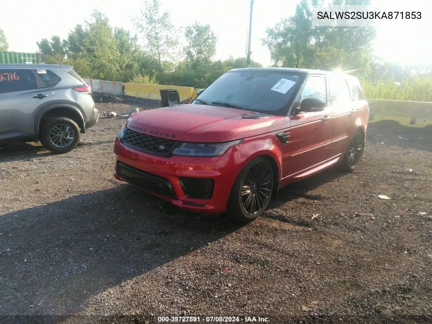 2019 Land Rover Range Rover Sport Hst Mhev VIN: SALWS2SU3KA871853 Lot: 39727591