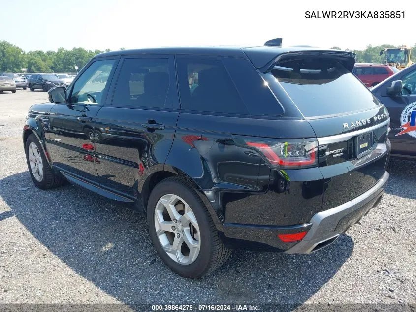 SALWR2RV3KA835851 2019 Land Rover Range Rover Sport Hse