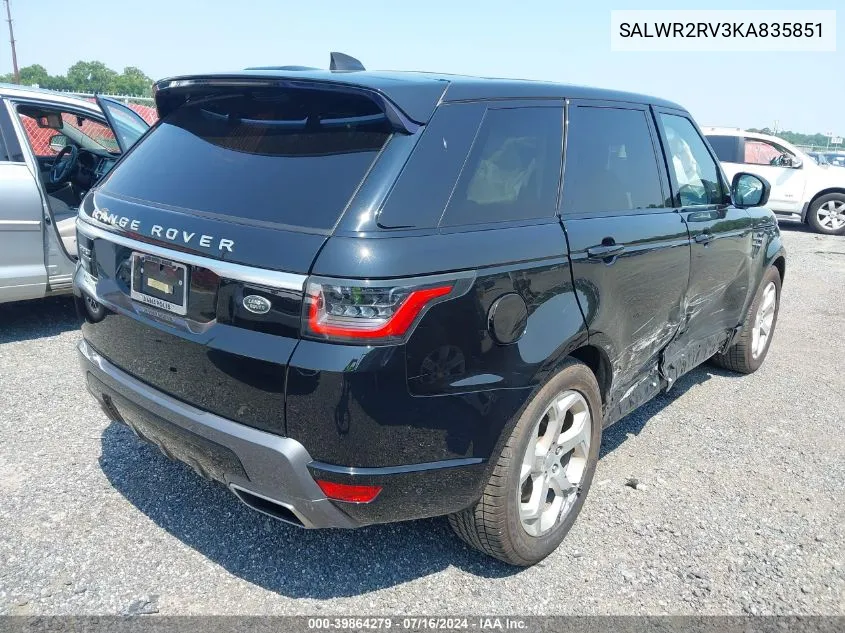 SALWR2RV3KA835851 2019 Land Rover Range Rover Sport Hse