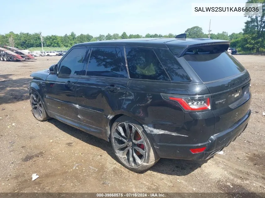 2019 Land Rover Range Rover Sport Hst Mhev VIN: SALWS2SU1KA866036 Lot: 39868575