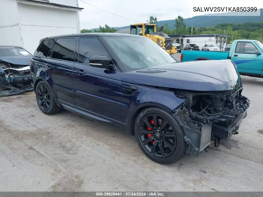 SALWV2SV1KA850399 2019 Land Rover Range Rover Sport Hse Dynamic