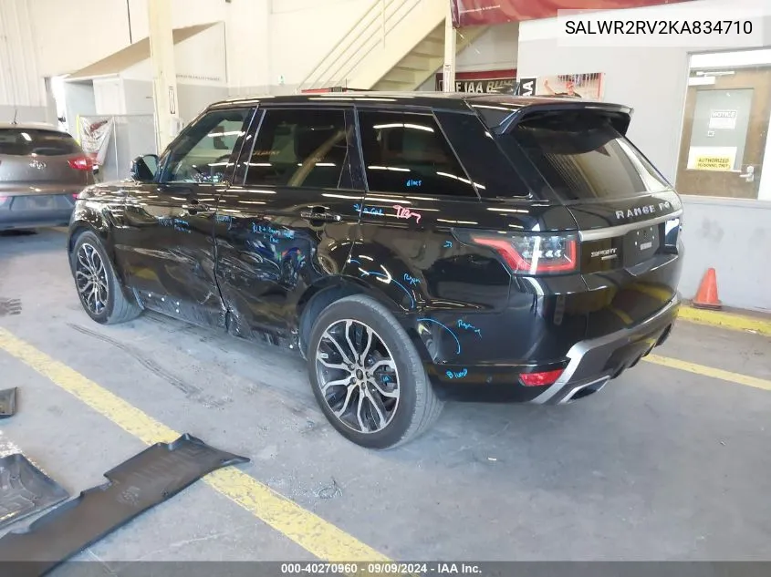 SALWR2RV2KA834710 2019 Land Rover Range Rover Sport Hse