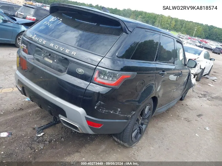 SALWG2RV9KA818574 2019 Land Rover Range Rover Sport Se