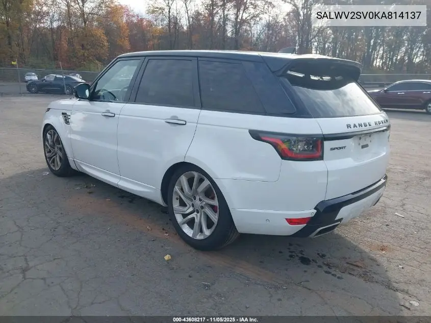 SALWV2SV0KA814137 2019 Land Rover Range Rover Sport Hse Dynamic