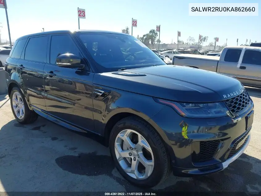 SALWR2RU0KA862660 2019 Land Rover Range Rover Sport Hse Mhev