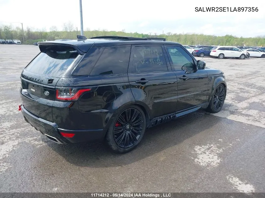 2020 Land Rover Range Rover Sport P525 Hse VIN: SALWR2SE1LA897356 Lot: 11714212