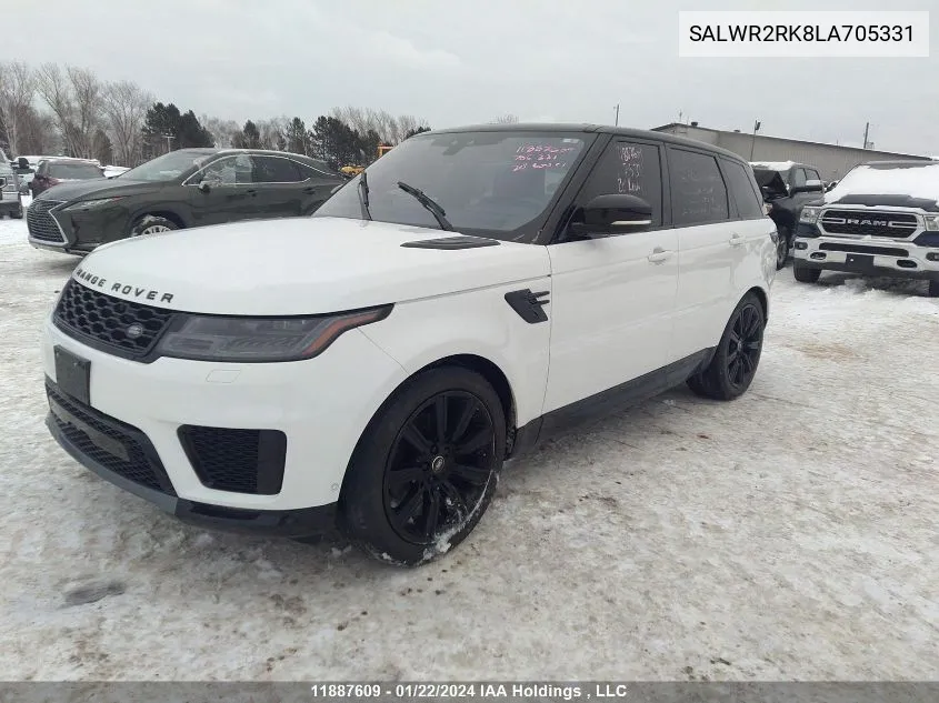 SALWR2RK8LA705331 2020 Land Rover Range Rover Sport Hse