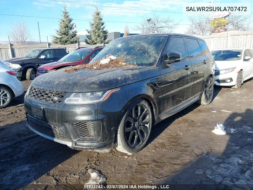 2020 Land Rover Range Rover Sport VIN: SALWR2SU9LA707472 Lot: 11933743