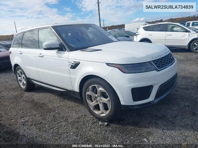 SALWR2SU8LA734839 2020 Land Rover Range Rover Sport Hse Mhev