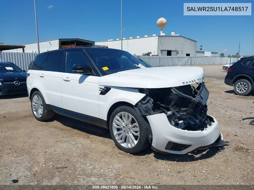 2020 Land Rover Range Rover Sport Hse Mhev VIN: SALWR2SU1LA748517 Lot: 39421808