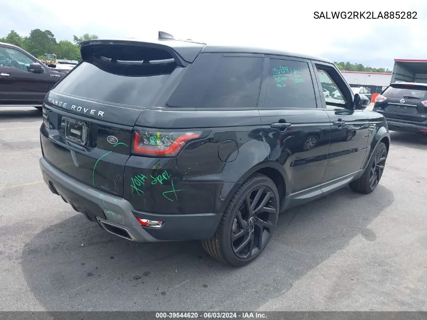 2020 Land Rover Range Rover Sport Se Td6 VIN: SALWG2RK2LA885282 Lot: 39544620