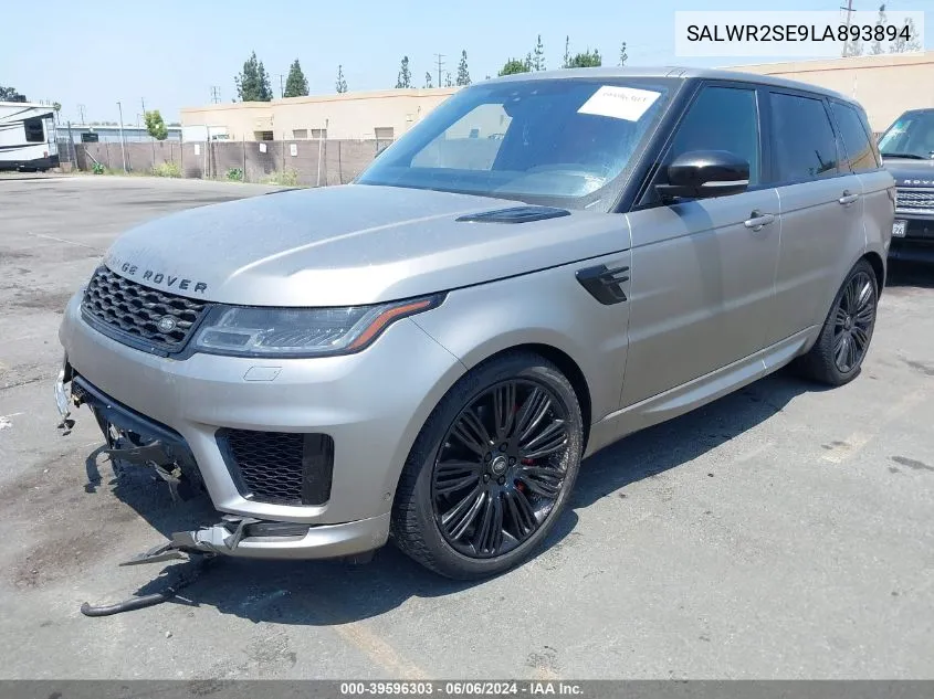 2020 Land Rover Range Rover Sport Hse Dynamic VIN: SALWR2SE9LA893894 Lot: 39596303