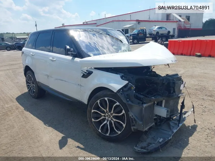 2020 Land Rover Range Rover Sport Hse Mhev VIN: SALWR2SU3LA704891 Lot: 39639699