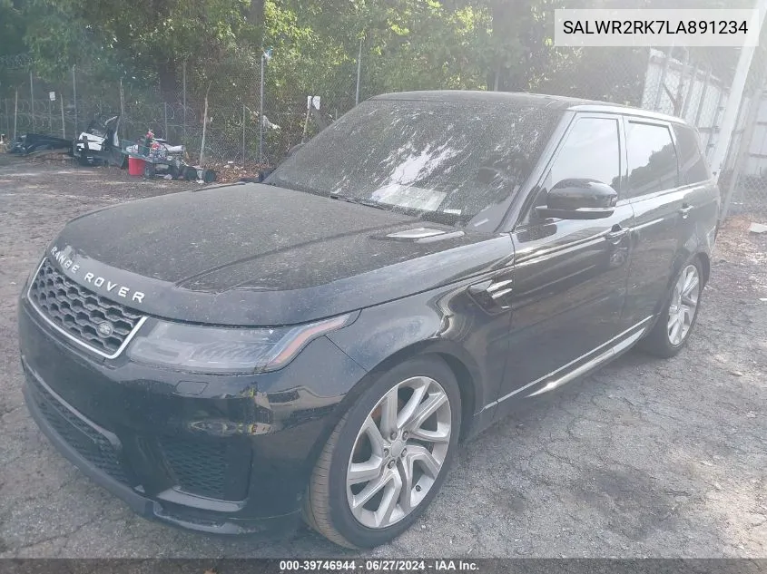 2020 Land Rover Range Rover Sport Hse VIN: SALWR2RK7LA891234 Lot: 39746944