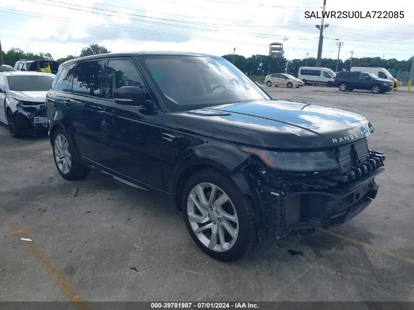 2020 Land Rover Range Rover Sport Hse Mhev VIN: SALWR2SU0LA722085 Lot: 39781987