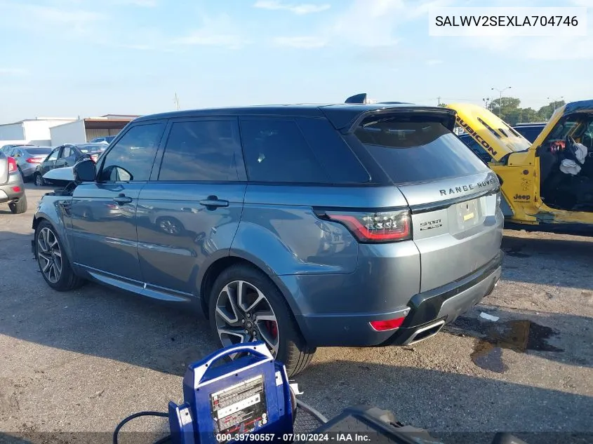 2020 Land Rover Range Rover Sport Autobiography VIN: SALWV2SEXLA704746 Lot: 39790557