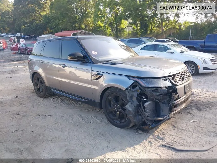 2020 Land Rover Range Rover Sport Hse VIN: SALWR2RY0LA890074 Lot: 39803980