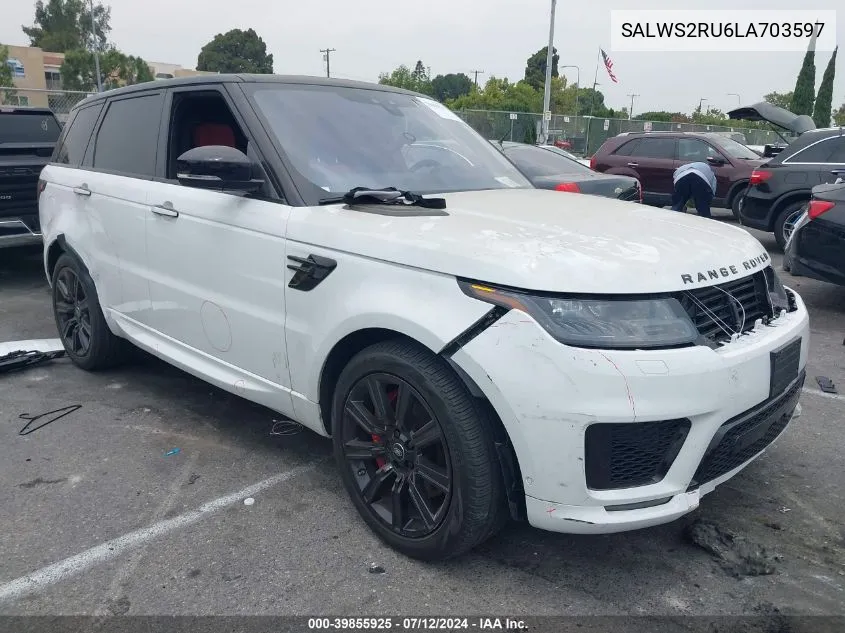 2020 Land Rover Range Rover Sport Hst Mhev VIN: SALWS2RU6LA703597 Lot: 39855925