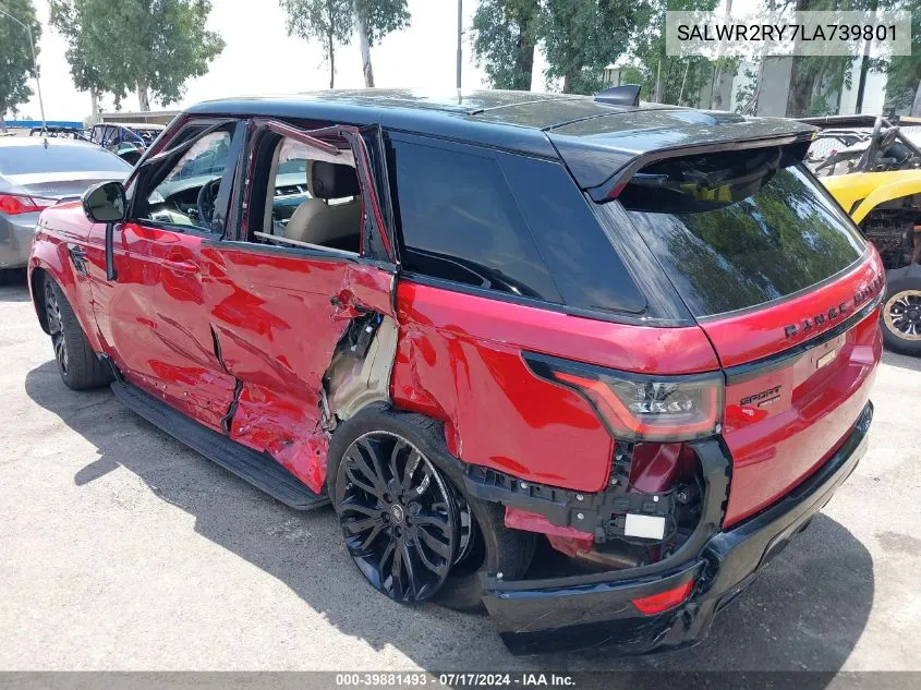 SALWR2RY7LA739801 2020 Land Rover Range Rover Sport Hse