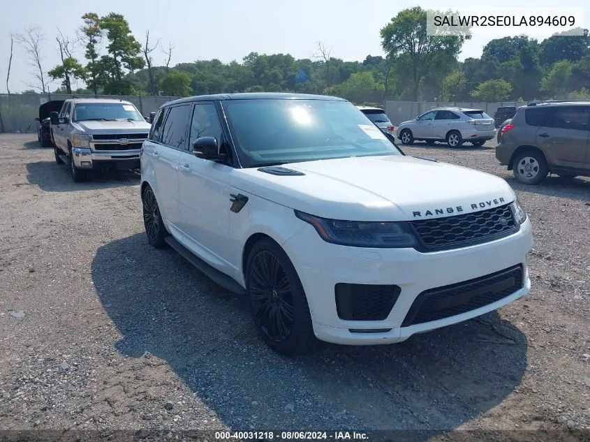 SALWR2SE0LA894609 2020 Land Rover Range Rover Sport P525 Hse