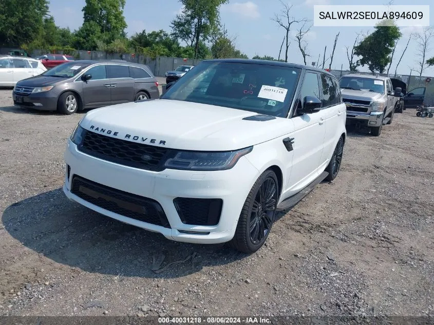 SALWR2SE0LA894609 2020 Land Rover Range Rover Sport P525 Hse