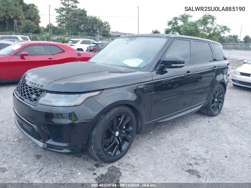 2020 Land Rover Range Rover Sport Hse VIN: SALWR2SU0LA885190 Lot: 40324784