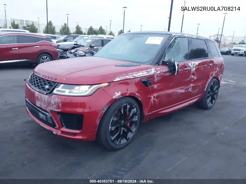 2020 Land Rover Range Rover Sport Hst Mhev VIN: SALWS2RU0LA708214 Lot: 40383751