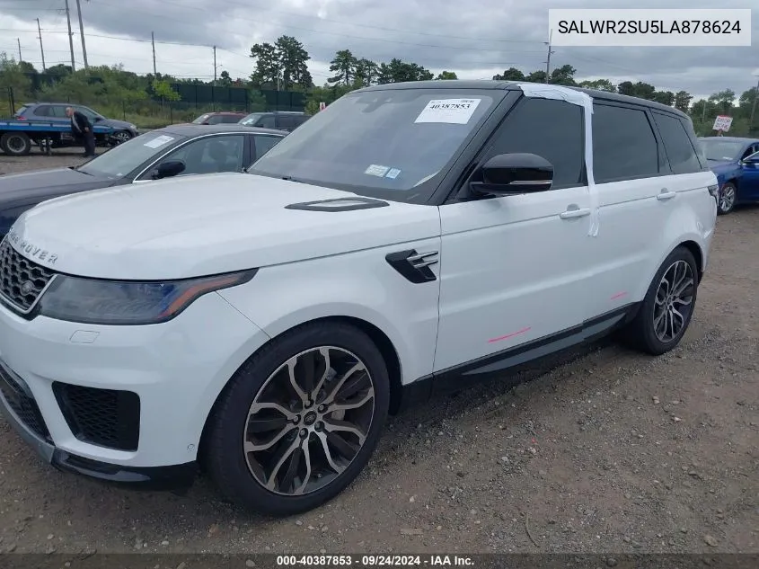 2020 Land Rover Range Rover Sport Hse Mhev VIN: SALWR2SU5LA878624 Lot: 40387853