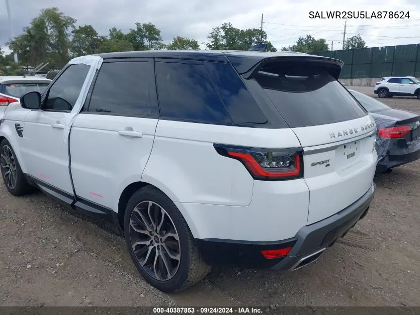 2020 Land Rover Range Rover Sport Hse Mhev VIN: SALWR2SU5LA878624 Lot: 40387853