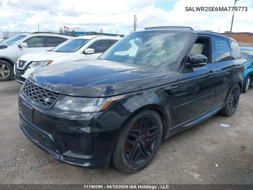 2021 Land Rover Range Rover Sport Hse Dynamic VIN: SALWR2SE6MA779773 Lot: 11790299