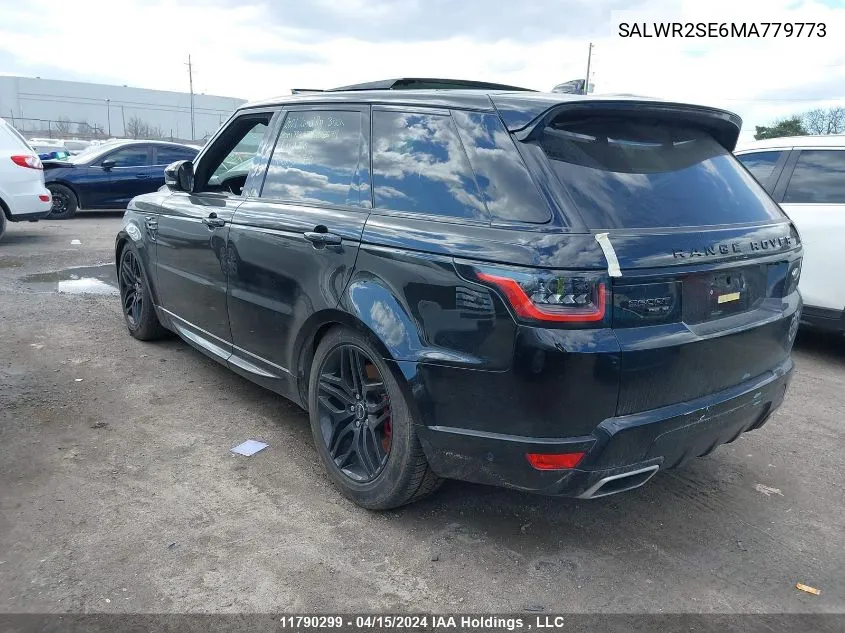 SALWR2SE6MA779773 2021 Land Rover Range Rover Sport Hse Dynamic