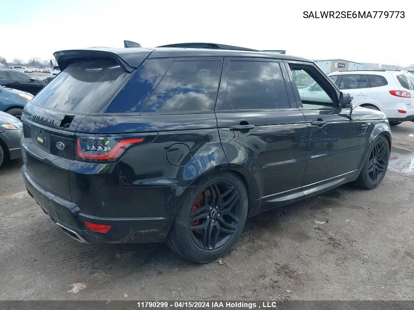 2021 Land Rover Range Rover Sport Hse Dynamic VIN: SALWR2SE6MA779773 Lot: 11790299