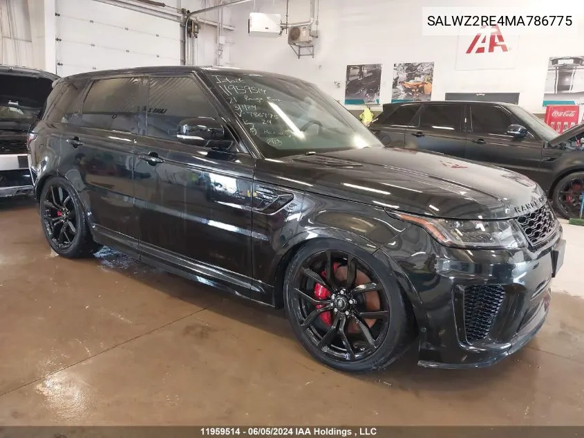 2021 Land Rover Range Rover Sport VIN: SALWZ2RE4MA786775 Lot: 11959514